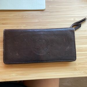 Brown leather MIT wallet